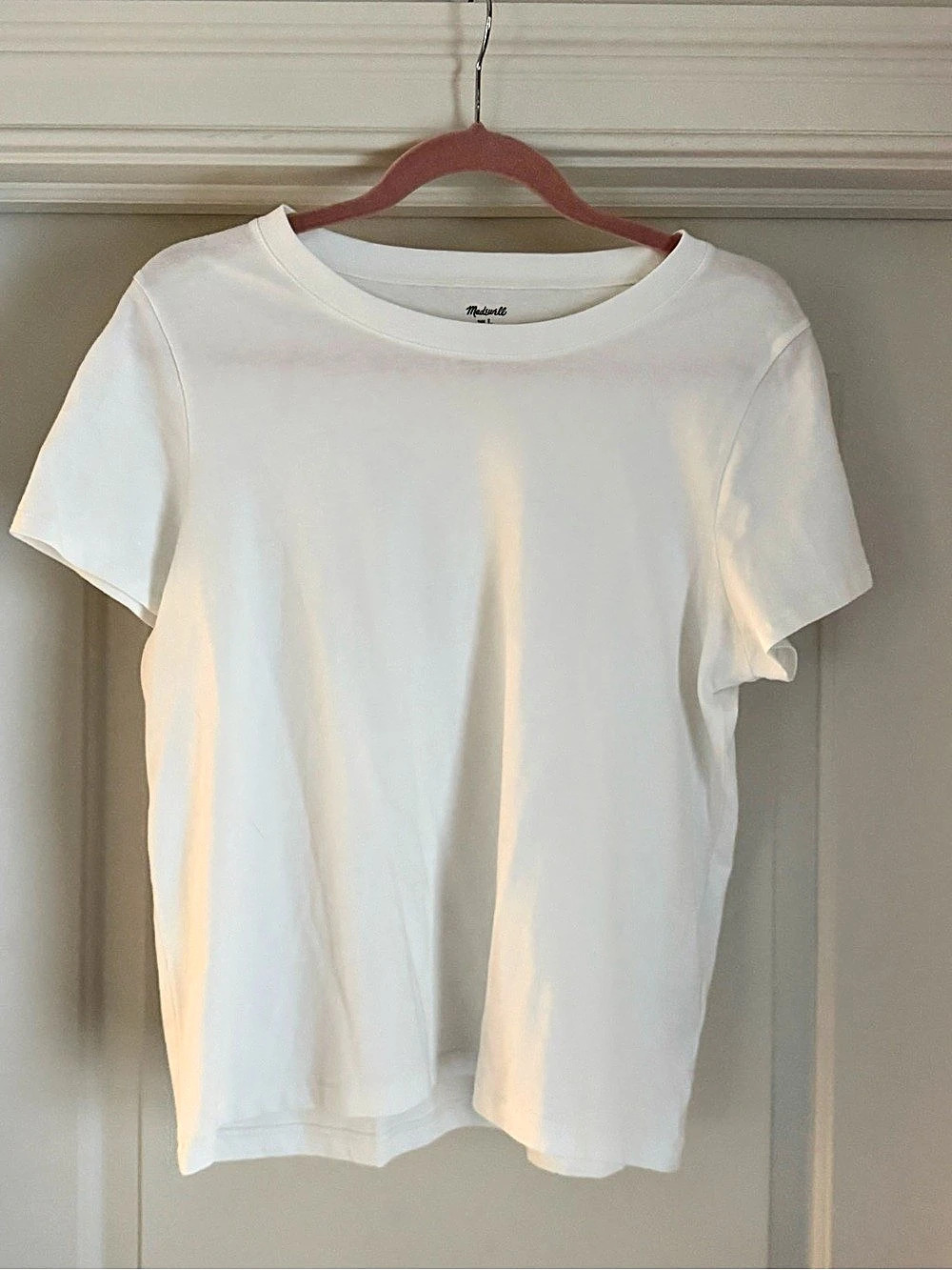 Madewell The Perfect Crewneck Tee in Allday Jersey Short Sleeve Tee in White